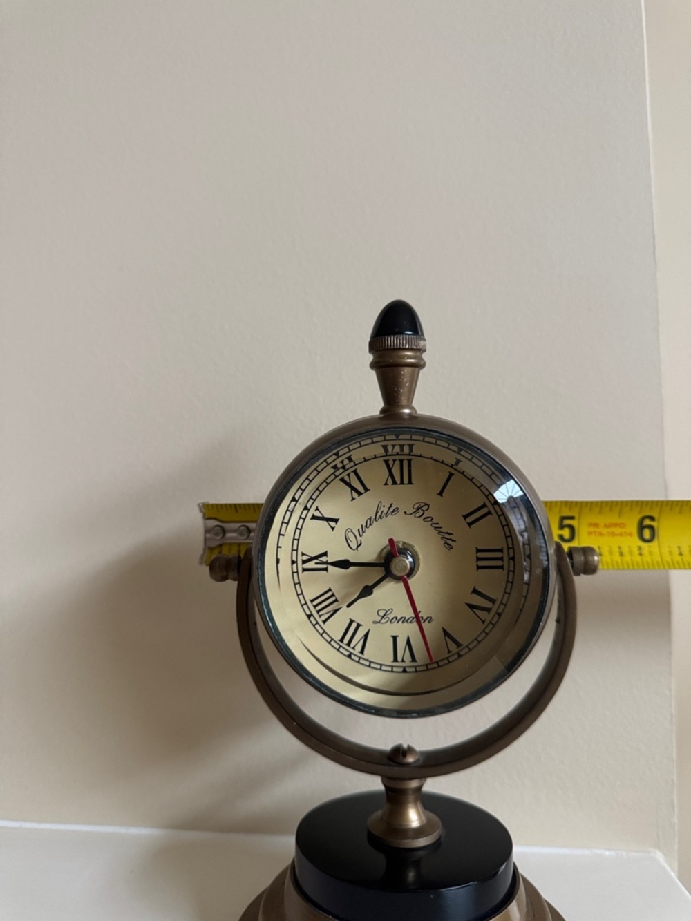Antique Brass Table Clock - Picture 12 of 12